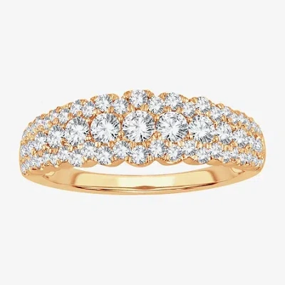 Modern Bride Womens 1 Ct. T.w. Natural White Diamond 10k Gold Anniversary Band