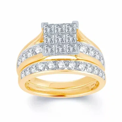 Modern Bride Womens 1 Ct. T.w. Natural White Diamond 10k Gold Bridal Set