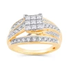 Modern Bride Womens 1 Ct. T.w. Natural White Diamond 10k Gold Engagement Ring In Transparent