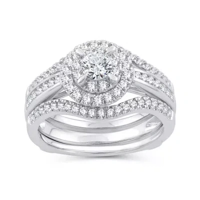 Modern Bride Womens 1 Ct. T.w. Natural White Diamond 10k Gold Round Engagement Ring