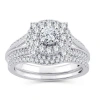 Modern Bride Womens 1 Ct. T.w. Natural White Diamond 10k Gold Round Engagement Ring In White