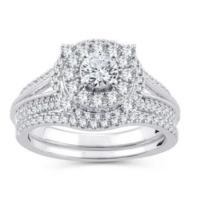 Modern Bride Womens 1 Ct. T.w. Natural White Diamond 10k Gold Round Engagement Ring