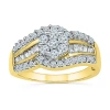 Modern Bride Womens 1 Ct. T.w. Natural White Diamond 10k Gold Round Engagement Ring In Gold