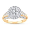 Modern Bride Womens 1 Ct. T.w. Natural White Diamond 10k Gold Round Engagement Ring In Transparent