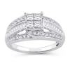 Modern Bride Womens 1 Ct. T.w. Natural White Diamond 10k White Gold Engagement Ring In White