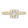 Modern Bride Womens 1 Ct. T.w. Natural White Diamond 14k Gold Cushion Engagement Ring In Transparent