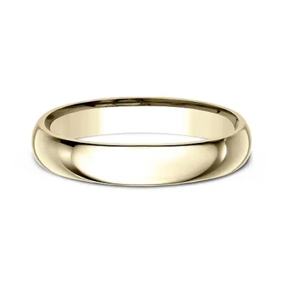 Modern Bride Womens 10k Yellow Gold 4mm Comfort-fit Wedding Band