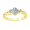 Modern Bride Womens 1/10 Ct. T.w. Natural White Diamond 10k Gold Cushion Promise Ring In Transparent