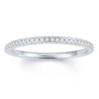 Modern Bride Womens 1/10 Ct. T.w. Natural White Diamond 14k Gold Wedding Band In Metallic