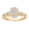 Modern Bride Womens 1/2 Ct. T.w. Natural White Diamond 10k Gold Engagement Ring In Transparent