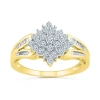 Modern Bride Womens 1/2 Ct. T.w. Natural White Diamond 10k Gold Side Stone Engagement Ring In Transparent