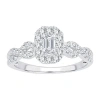 Modern Bride Womens 1/2 Ct. T.w. Natural White Diamond 10k White Gold Engagement Ring In White