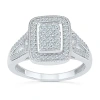 Modern Bride Womens 1/2 Ct. T.w. Natural White Diamond 10k White Gold Engagement Ring In White