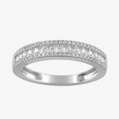 Modern Bride Womens 1/2 Ct. T.w. Natural White Diamond 14k Gold Anniversary Wedding Band
