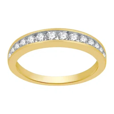 Modern Bride Womens 1/2 Ct. T.w. Natural White Diamond 14k Gold Wedding Band