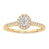 Modern Bride Womens 1/3 Ct. T.w. Natural White Diamond 10k Gold Oval Engagement Ring In Gold