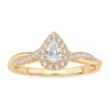 Modern Bride Womens 1/3 Ct. T.w. Natural White Diamond 10k Gold Pear Engagement Ring In Gold