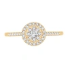 Modern Bride Womens 1/3 Ct. T.w. Natural White Diamond 10k Gold Round Engagement Ring In Gold