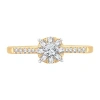 Modern Bride Womens 1/3 Ct. T.w. Natural White Diamond 10k Gold Round Engagement Ring In Gold