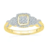 Modern Bride Womens 1/4 Ct. T.w. Natural White Diamond 10k Gold Cushion Engagement Ring In Gold