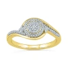 Modern Bride Womens 1/4 Ct. T.w. Natural White Diamond 10k Gold Round Engagement Ring In Gold