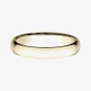 Modern Bride Womens 14k White Gold 3mm Light Comfort-fit Wedding Band In Gold