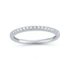 Modern Bride Womens 1/5 Ct. Natural White Diamond 14k Gold Wedding Band In Silver