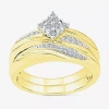 Modern Bride Womens 1/6 Ct. T.w. Natural White Diamond 10k Gold Bridal Set In Gold