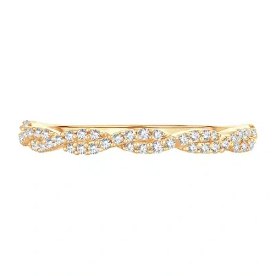 Modern Bride Womens 1/6 Ct. T.w. Natural White Diamond 10k Gold Wedding Band