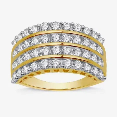 Modern Bride Womens 2 Ct. T.w. Natural White Diamond 10k Gold Anniversary Band