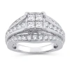 Modern Bride Womens 2 Ct. T.w. Natural White Diamond 10k White Gold Engagement Ring In White