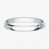 Modern Bride Womens 2mm 10k White Gold Wedding Band In Silver