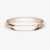 Modern Bride Womens 2mm 10k White Gold Wedding Band In Gold