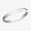 Modern Bride Womens 2mm Platinum Wedding Band In Silver