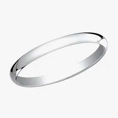 Modern Bride Womens 2mm Platinum Wedding Band In Transparent
