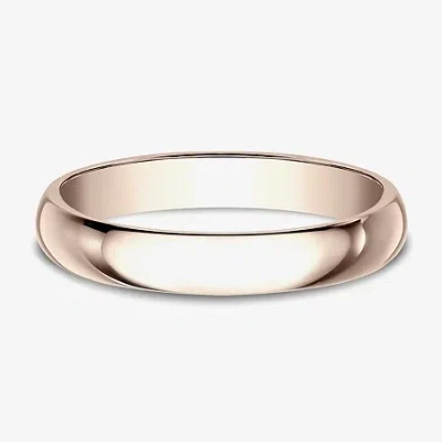 Modern Bride Womens 3mm 10k Gold Wedding Band In Pink