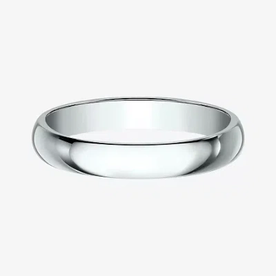 Modern Bride Womens 3mm 10k Gold Wedding Band In White