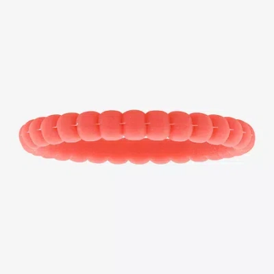 Modern Bride Womens 3mm Silicone Wedding Band In Pink