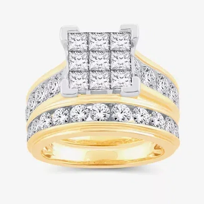 Modern Bride Womens 4 Ct. T.w. Natural White Diamond 14k Gold Bridal Set