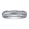 Modern Bride Womens 4mm Swirled Silver Wedding Band Ring In Metallic