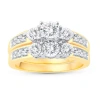 Modern Bride Womens 5/8 Ct. T.w. Natural White Diamond 10k Gold Round Bridal Set In Yellow