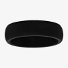 Modern Bride Womens 6mm Silicone Wedding Band In Black