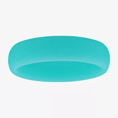 Modern Bride Womens 6mm Silicone Wedding Band In Blue