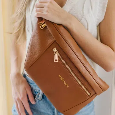 Modern + Chic Presley Sling Bag In Camel In Brown