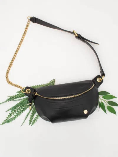 Modern + Chic Women's Catherine Crossbody Belt Fanny Bag In Black