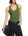 Modern Citizen Andee Ribbed Sweater Tank In Green