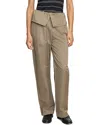Modern Citizen Arden Drawstring Foldover Pant In Brown