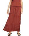 Modern Citizen Ariel Tie-front Crinkled Skirt In Burgundy