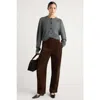 Modern Citizen Austino Corduroy Barrel-leg Pant In Brown