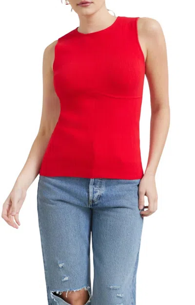 Modern Citizen Cecily Sweater Tank In Red
